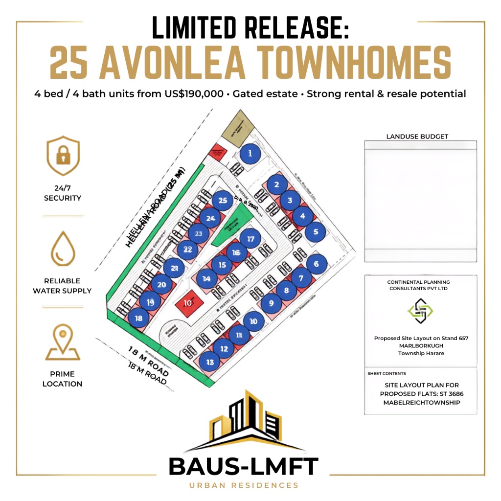 Avonlea site layout plan — ST 3686 Mabelreign Township
