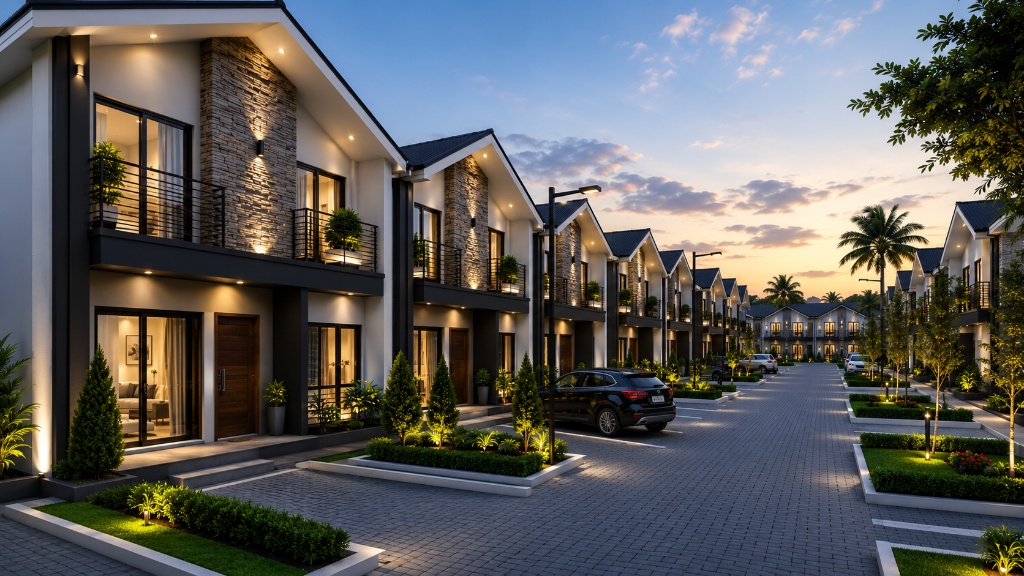 Avonlea — Row of townhouses at twilight